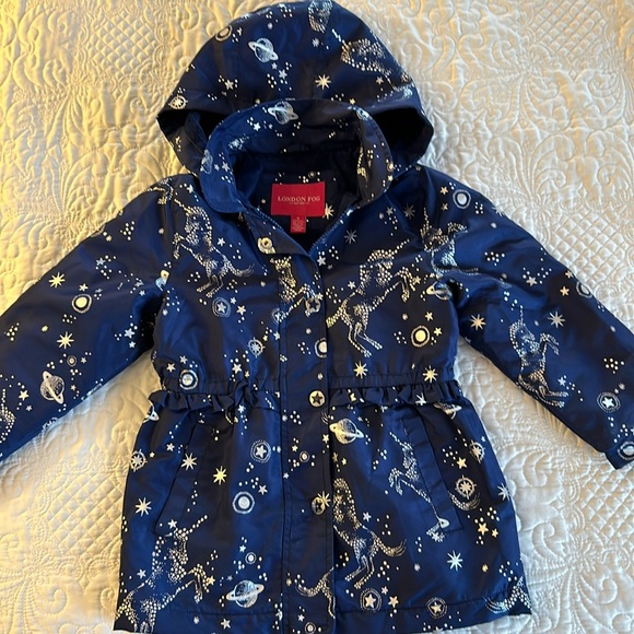 London Fog Girls Hooded lined Jacket Size 5-EUC - Picture 1 of 7